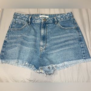 PacSun High Rise Festival Denim Shorts